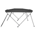 SizeereneLife 4 Bow 85-90 Inch Bimini Top Boat Cover with Double Walled Frame, Gray