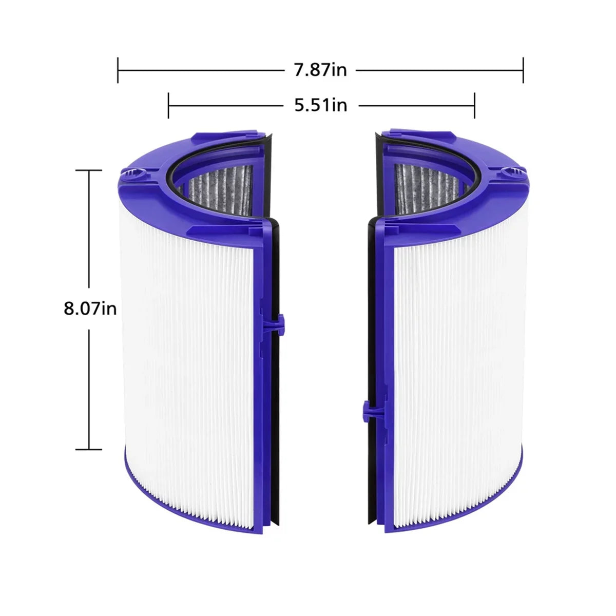 Air Purifier Filter Replacement for Pure Cool Purifying Fan TP04 HP04 DP04, 2-in-1 360° True HEPA and Activated Carbon Filter