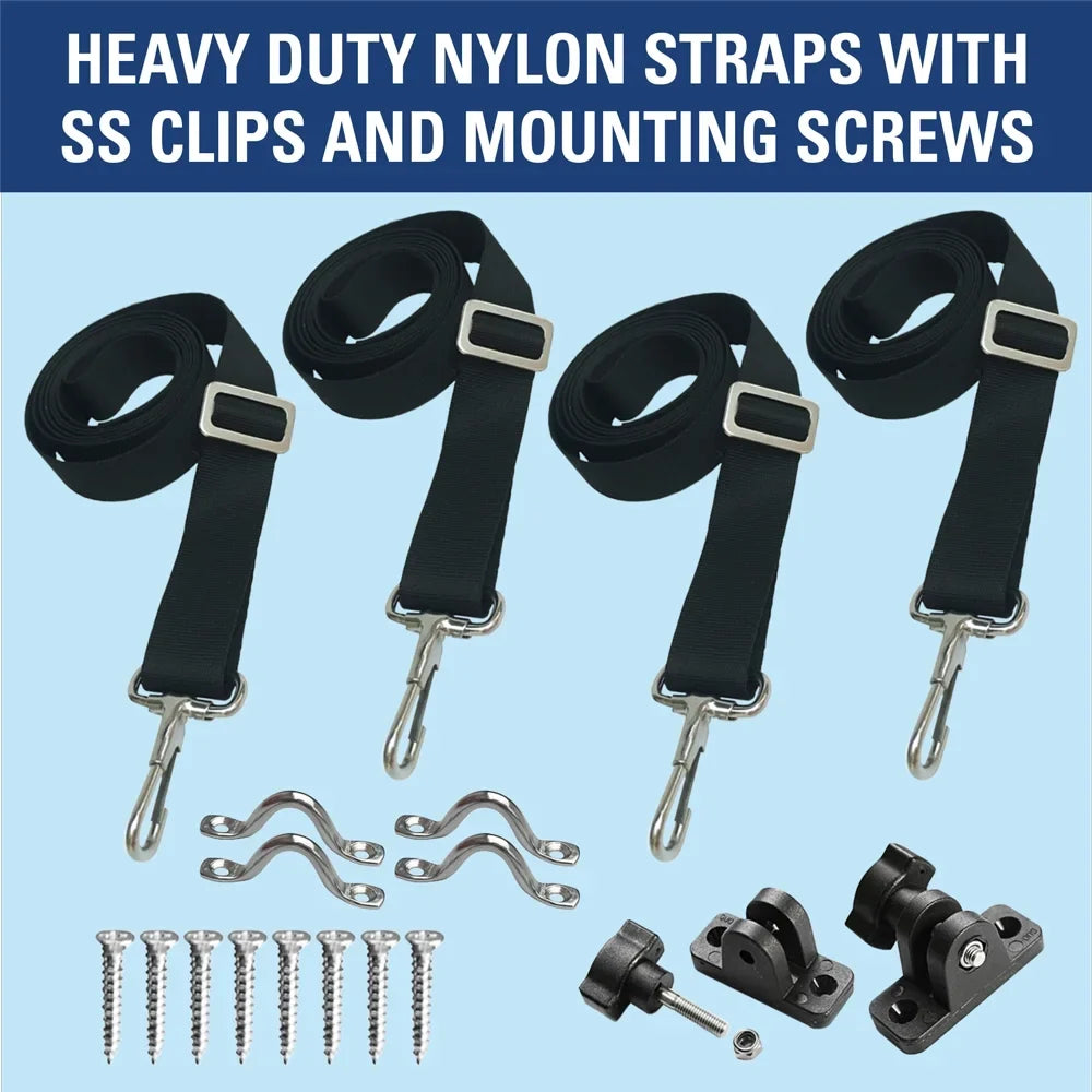 Bimini Top Boat Cover 36" High 67"-72" Wide 6' L Sizeolution Dye 600 Denier BLACK