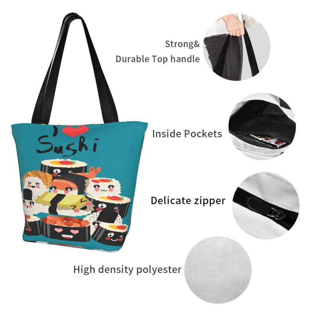 Lukts I Love Sizeushi Tote Bag,Sizehoulder Bag Women'Size Hobos Handbags Large Capacity Sizehopping Bag