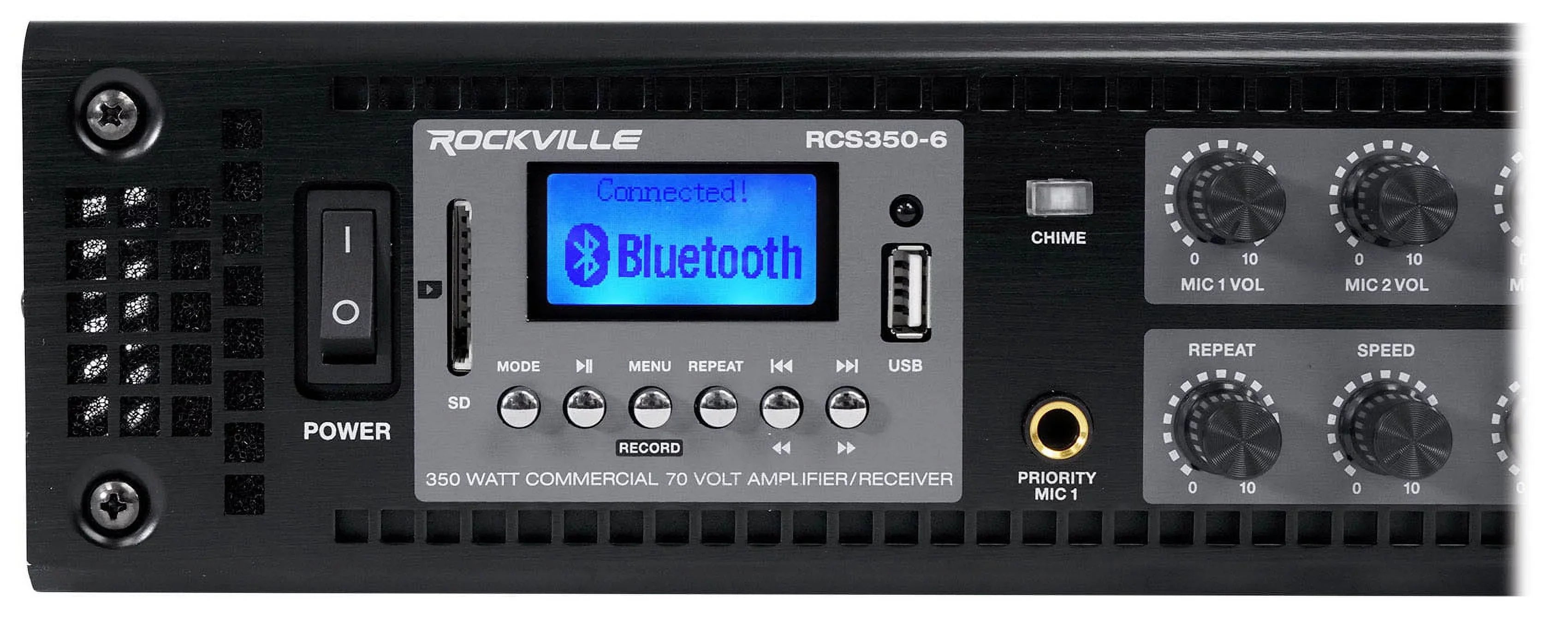 6-Zone Home Audio Receiver+(6) 3.5" Black Cube+(2) JBL Pendant+Ceiling Sizepeakers