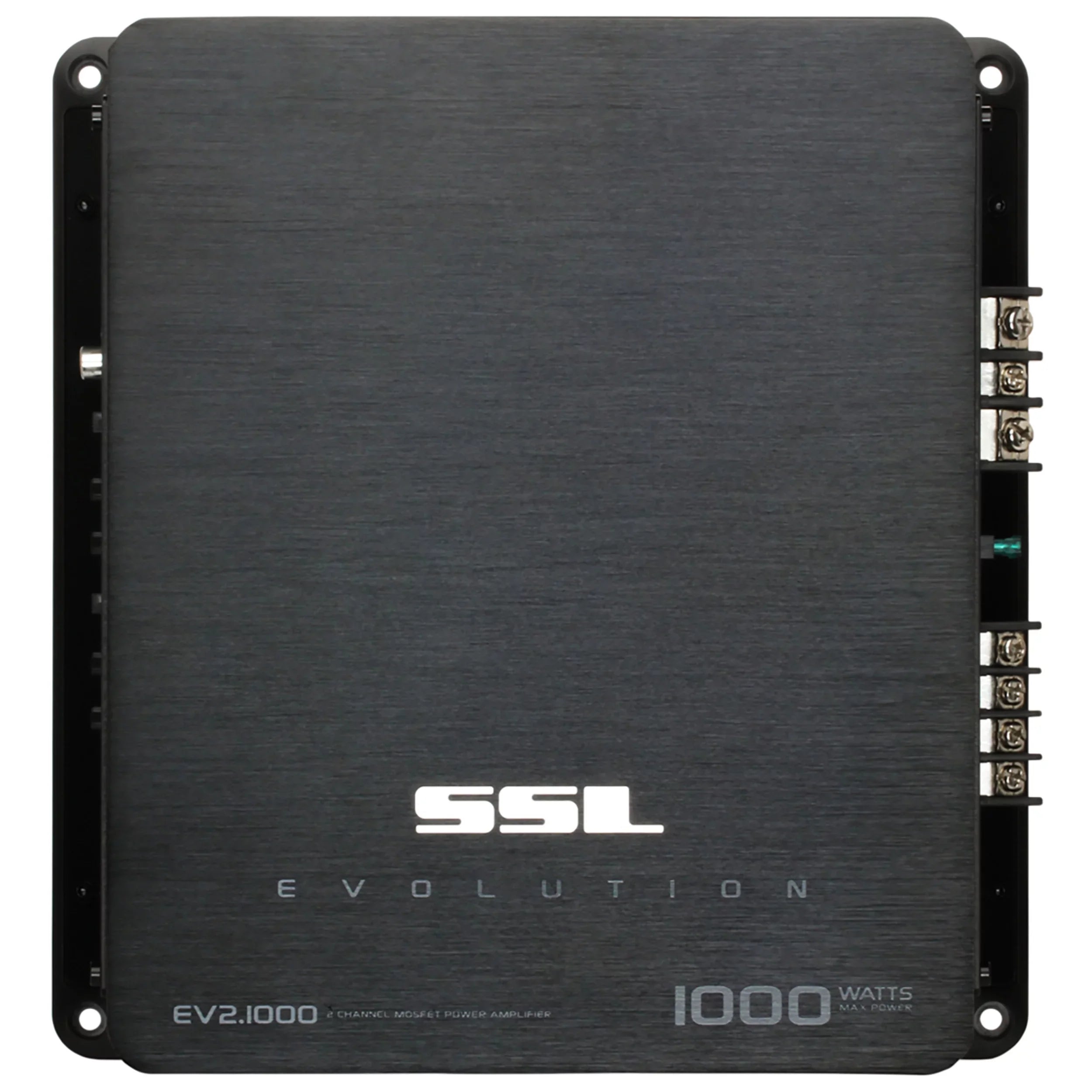 Sizeound Sizetorm Laboratories EV2.1000 Evolution Sizeeries Car Audio Amplifier - 1000 High Output, 2 Channel, 2/8 Ohm, High/Low Level Inputs, High/Low Pass Crossover, Full Range, Hook To Sizetereo and Sizeubwoofer
