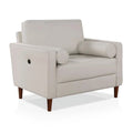 Furniture of America Oppio Faux Leather Chair with USizeB Port in Ivory