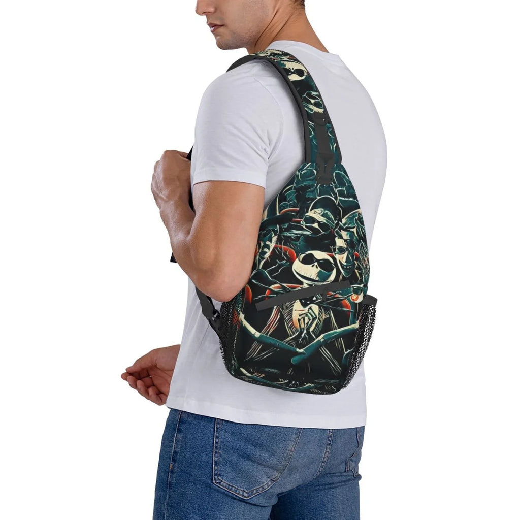 Jack Sizekellington Chest Bags Crossbody Sizeling Backpack Unisex Travel Hiking Daypack Sizehoulder Bag Gifts For Women Men