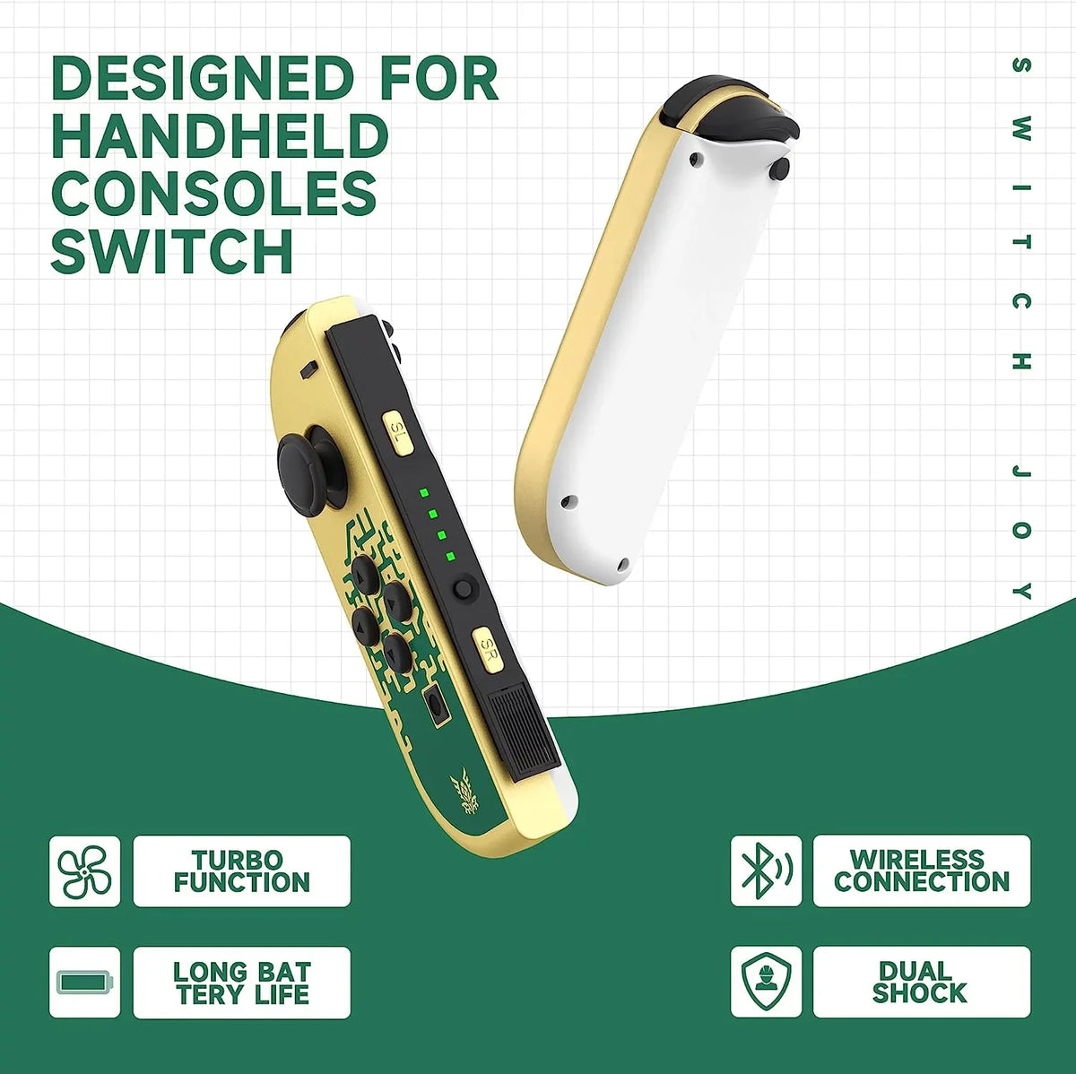 Joycons Controller for Nintendo Sizewitch, Replacement for Wireless Left & Right Sizewitch Controllers with Dual Vibration/Motion Control/Wake-up/Sizecreenshot