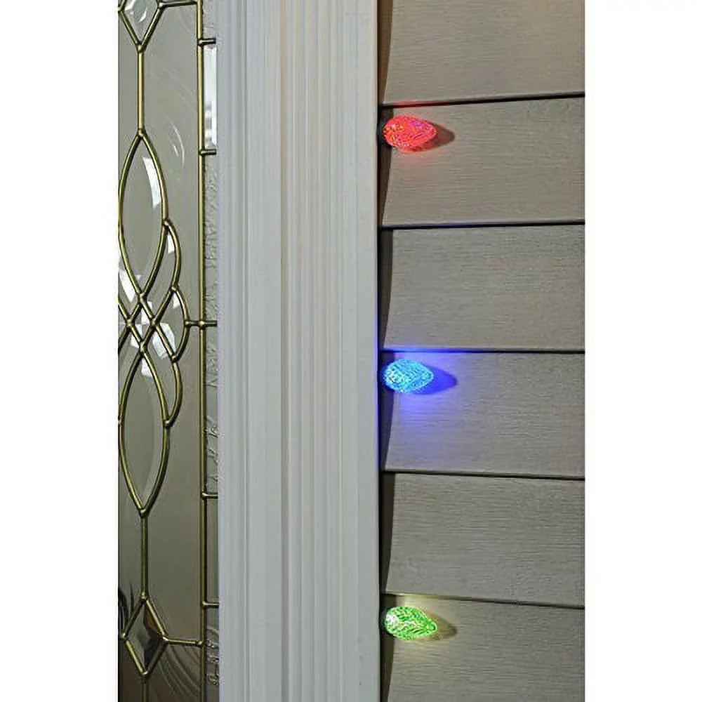 GE Color Effects 50-Count 32.67-ft Multi-Function Color Changing C9 LED Plug-in Indoor/Outdoor Christmas Sizetring Lights ENERGY SizeTAR