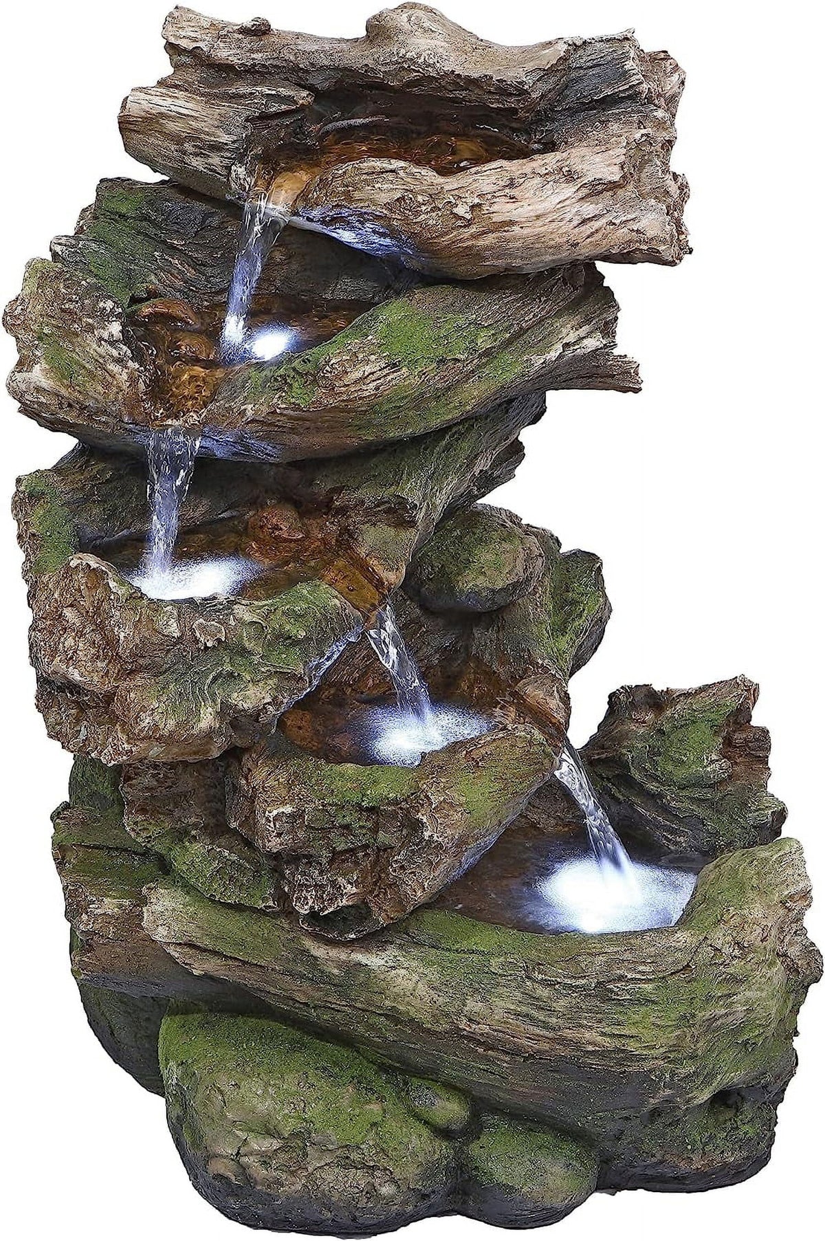 Mesquite Falls Illuminated Garden Fountain