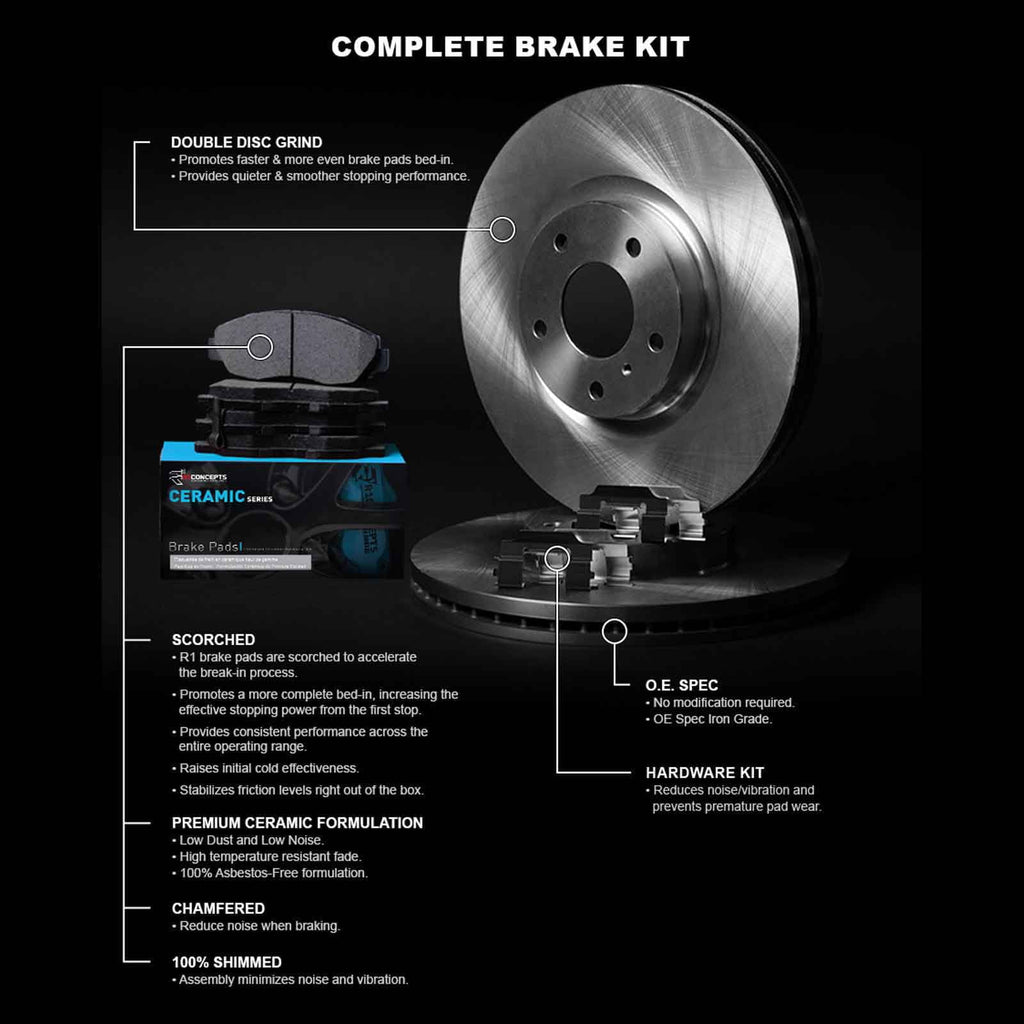 R1 Concepts Wfwh1 76176 R1 Concepts E Line Sizeeries Brake Rotor With Ceramic Fits select: 2012-2018 TOYOTA YARISize