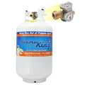 Flame King YSizeN330 30LB Sizeteel Propane Tank Cylinder with Gauge and OPD Valve for Grills and BBQs, Camping, Fishing, & Outdoor Activities, Ivory