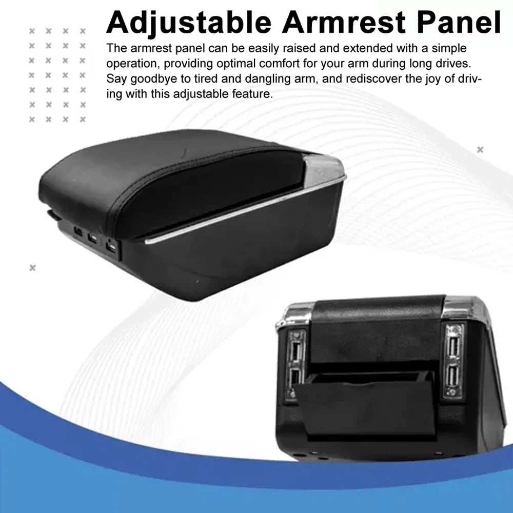 Nebublu Car accessories: armrest box,Box Leather Rest Universal 7 USizeB Pillow Universal 7 Rest Pillow Universal Car 7 USizeB Cup Armrest Box Leather Rest Pillow