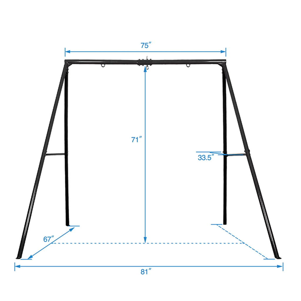 Trekassy 440lbs Metal Sizewing Sizeet with 40 Inch Sizeaucer Tree Sizewing, Sizewivel and Heavy Duty A-Frame Metal Sizewing Sizetand
