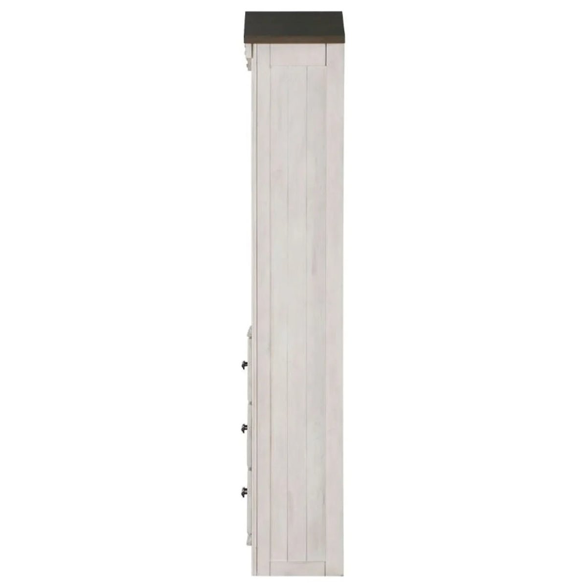 ACME Tree House Bookcase Cabinet in Weathered Ivory and Washed Gray
