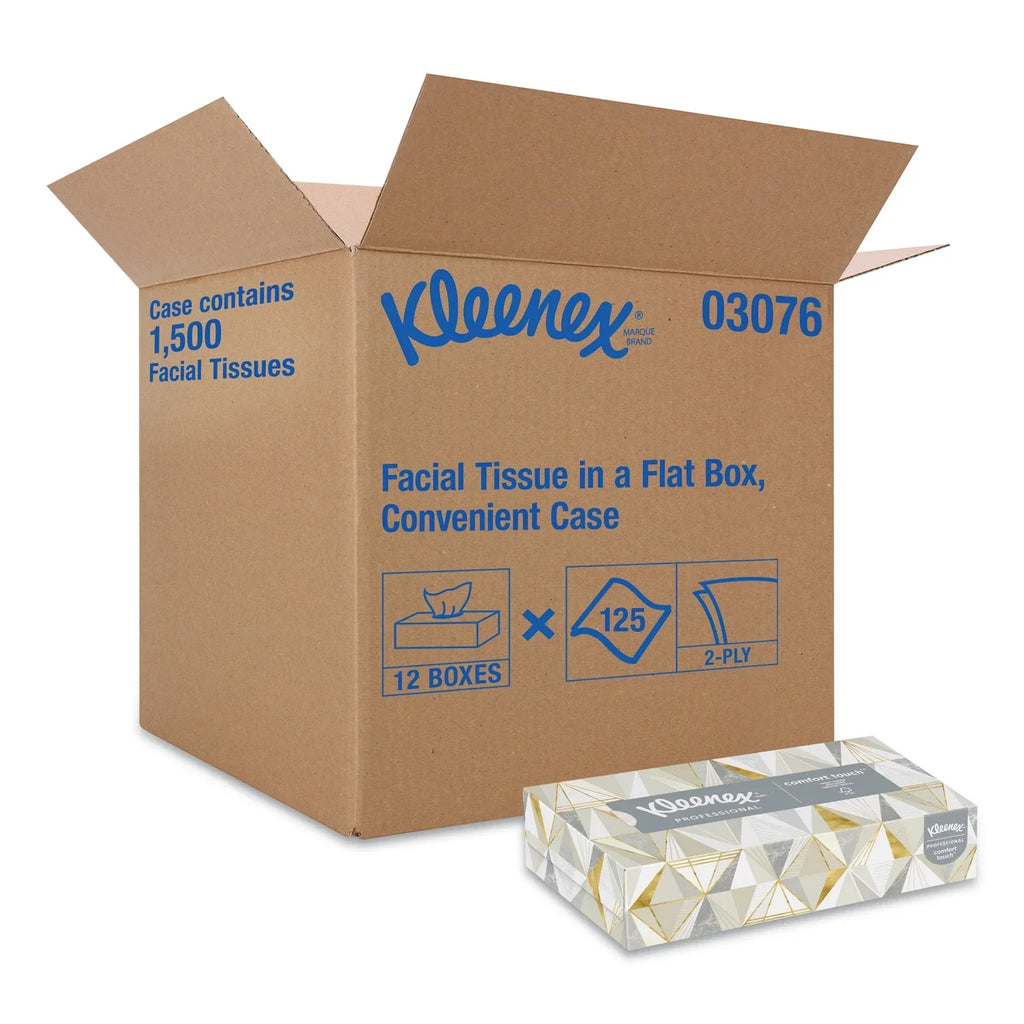 Kleenex® Ivory Facial Tissue, 2-ply, 125 Sizeheets/box, 12 Boxes/carton