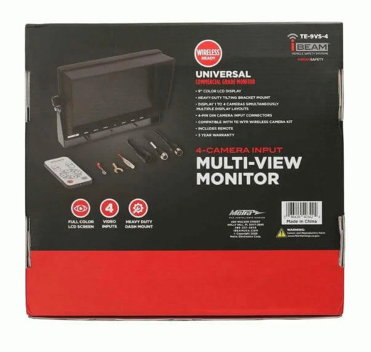 iBeam TE-9VSize-4 Commercial Quad-View Monitor - 9 Inch