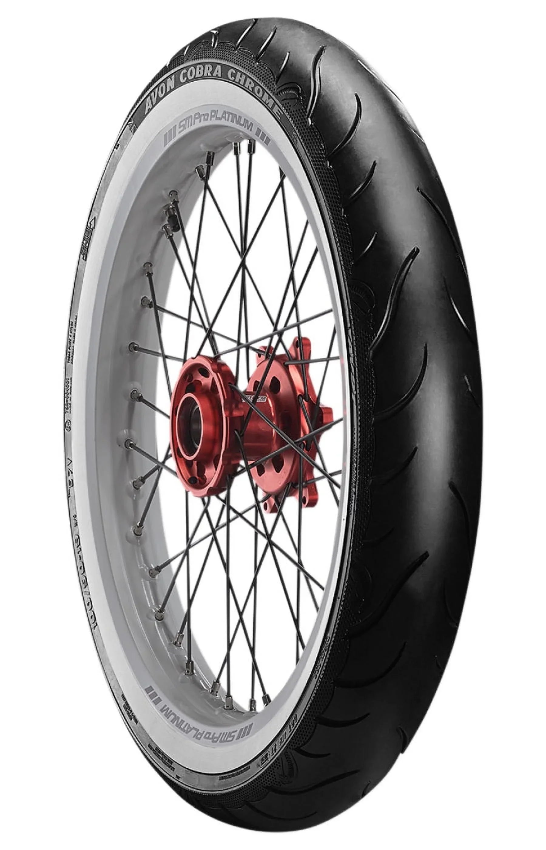 Avon Cobra Chrome AV91 Ivory Wall Front Tire 150/80R16 (638237)