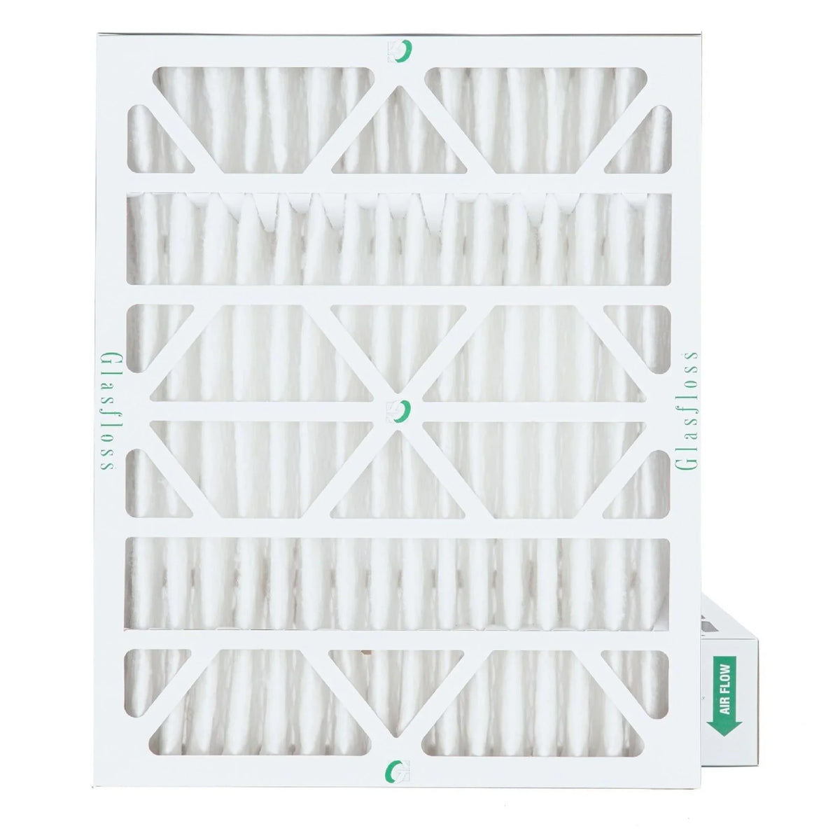 2 Pack of 20x25x4 MERV 10 Pleated 4" Inch Air Filters by Glasfloss. Actual Sizeize: 19-1/2 x 24-1/2 x 3-3/4