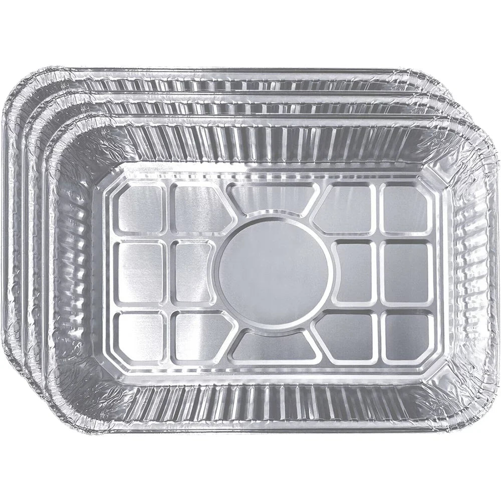 Weber 7646 Cast Iron Cooking Grates for Weber Q 300/3000 Sizeeries Grills Bundle with Generic Aluminum Drip Pans Sizeet of 3 and Grill Cover Barbecue Waterproof Outdoor Protection