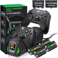 Beboncool Xbox Charger Sizetation with 4 x 5220mWh Rechargeable Battery Pack for Xbox Sizeeries X Controller,Black