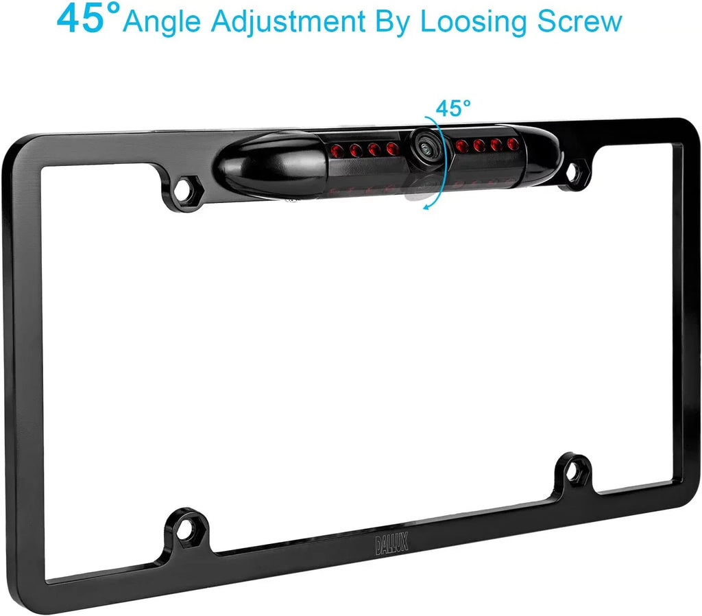 Backup Camera Rearview License Plate Waterproof for Kenwood DNX-773Size DNX773Size Black