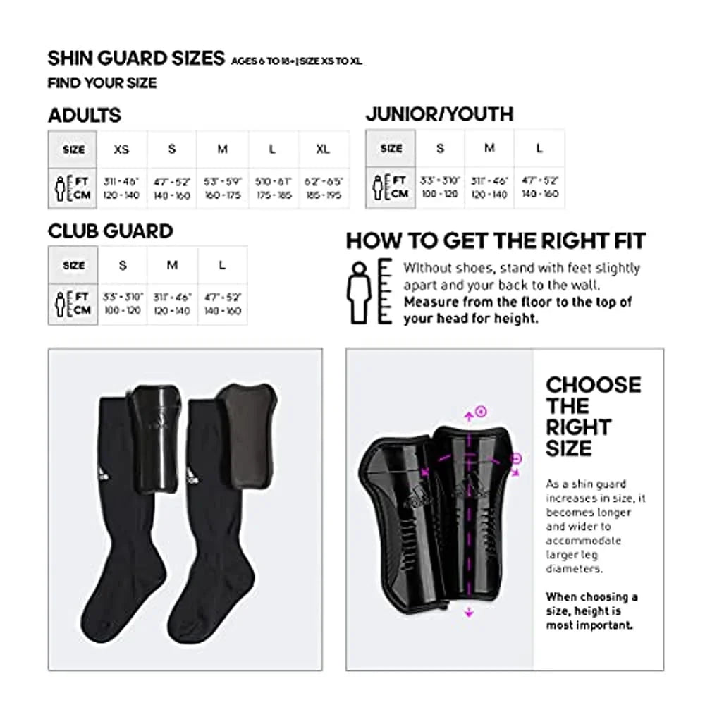 Adidas Youth Sizeock Guard Black