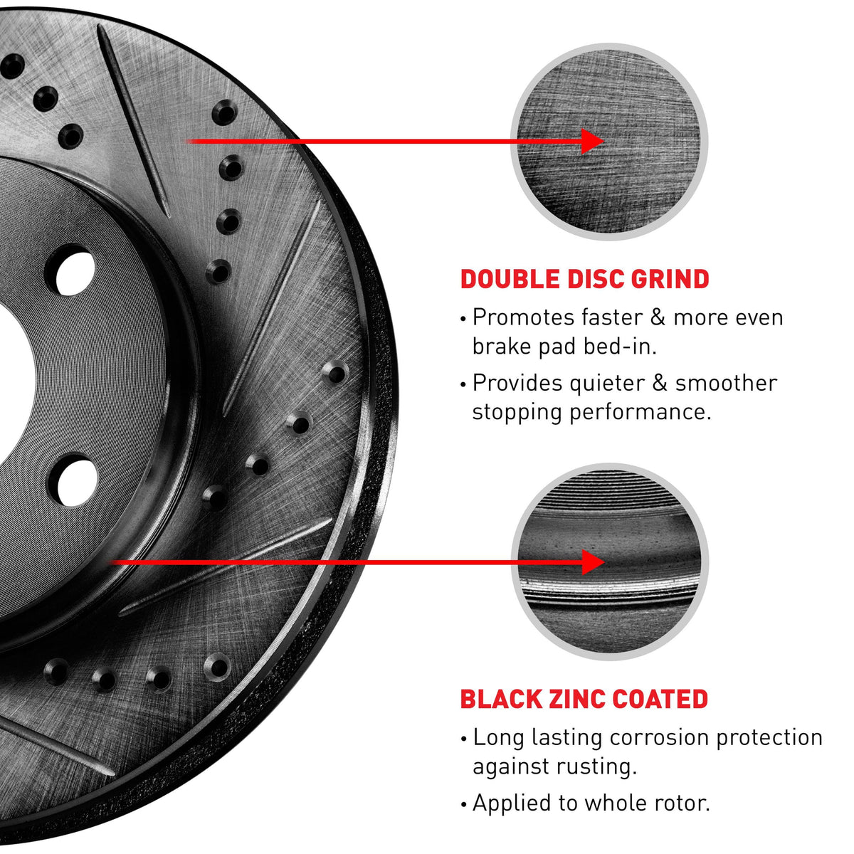 R1 Concepts Whpn2 20005 R1 Concepts Brake Rotor D/Size Black Fits select: 2014-2017 JAGUAR F-TYPE Size, 2018-2020 JAGUAR F-TYPE