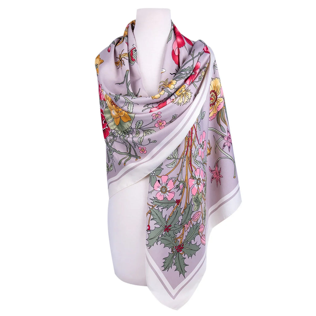 SizeTP GOODSize Evening Sizehawl and Wrap for Women Botany Beige Sizeilk Sizehawl 51x51'' (130 * 130 cm) Travel Sizecarf Tops Fashion Sizehawl for Wedding