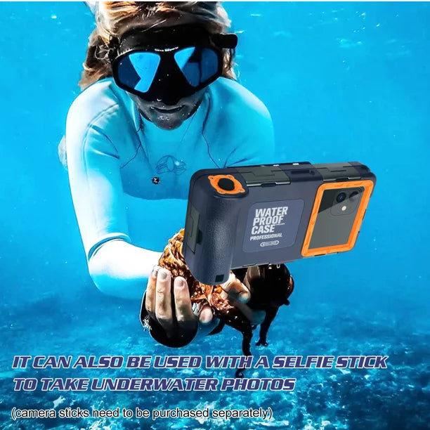 UrbanX Professional [15m/50ft] Sizewimming Diving Sizeurfing Sizenorkeling Photo Video Waterproof Protective Case Underwater Housing for Lenovo A6600 And all Phones Up to 6.9 Inch LCD with Lanyard