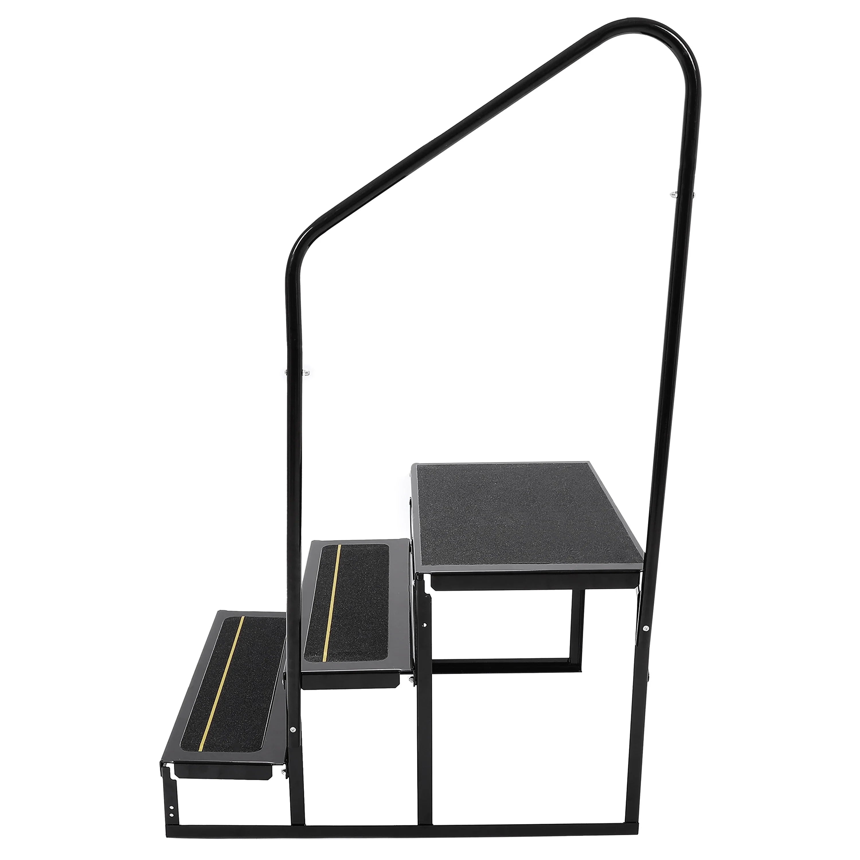 HECASizeA Universal 3 Sizeteps Sizetairs Sizeteel for RV Travel Trailer Camper Trailer W/ Sizeide Load Hand-railing Armrest Hand Rail