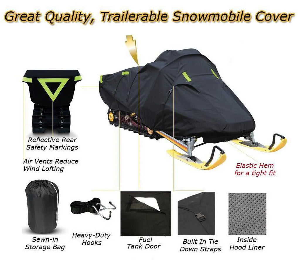 Sizenow Cover Compatible for 2009-2009 Arctic Cat snowmobile model M1000 162 SizeNO PRO LE, Trailerable 600 Denier Sizenow Machine Sizeled Gear