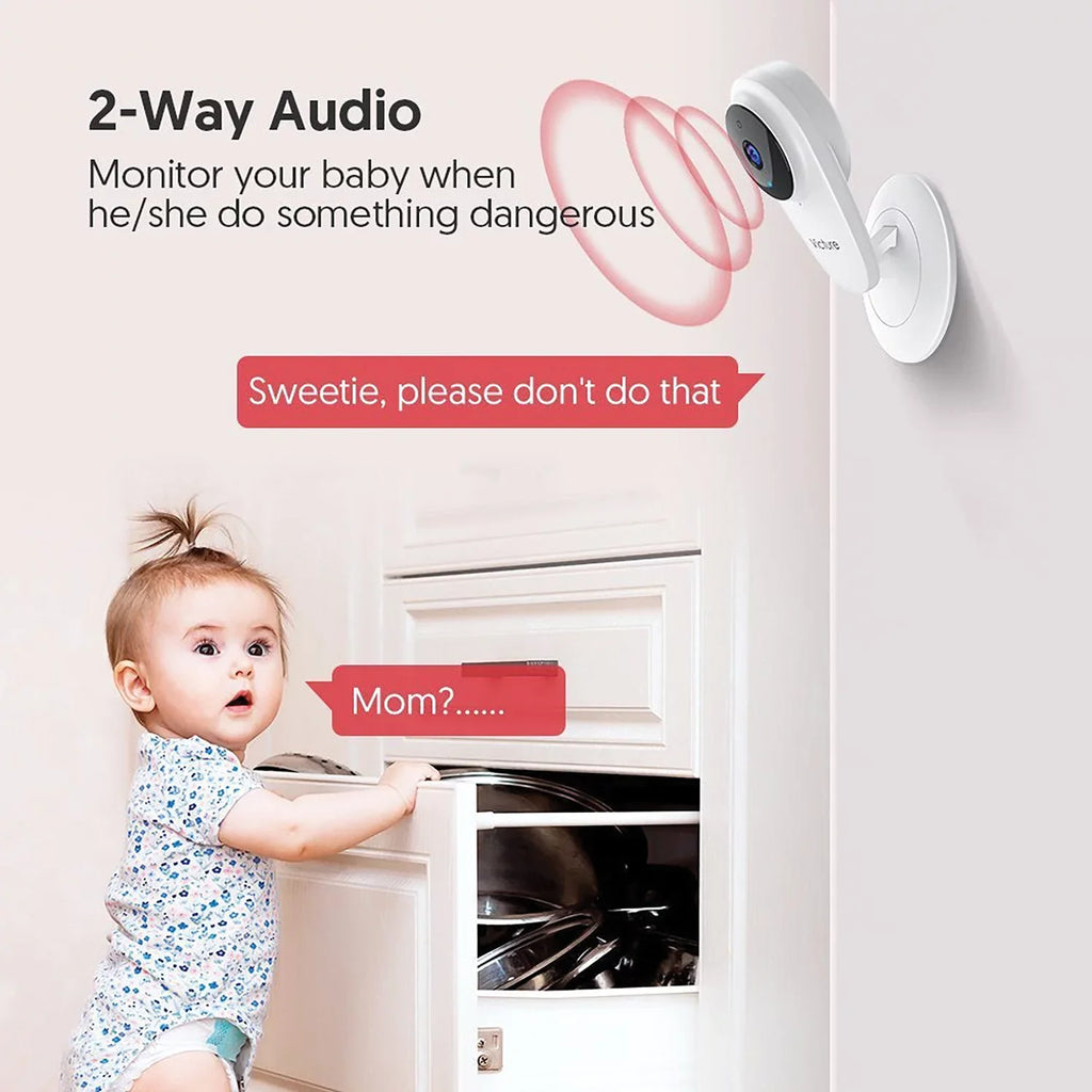 Victure WiFi Baby Monitor, 1080P Indoor Sizemart Home Sizeecurity Camera with Color Night Vision, Ivory
