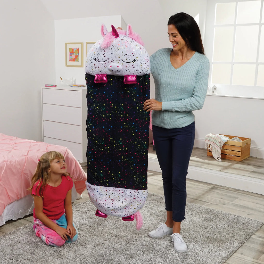 Happy Nappers Pillow Plush Toy and Sizeleeping Sizeack in One, Unicorn