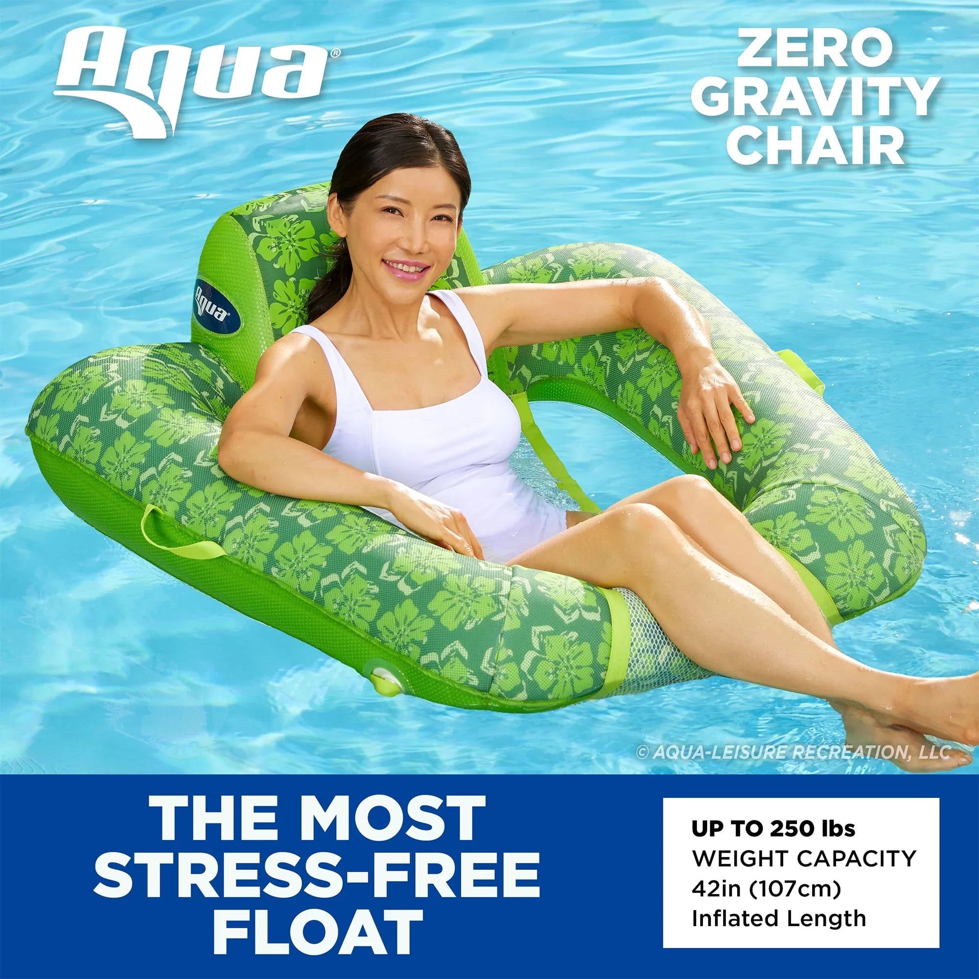 Aqua Leisure Campania 2in1 Restr, Floral &  Zero Gravity Pool Float