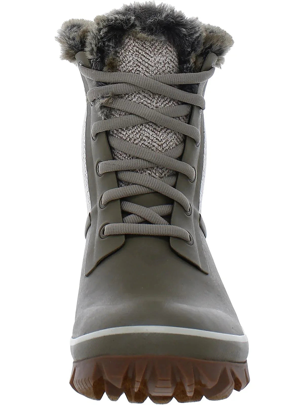 BOGSize Women's Arcata Cozy Chevron Winter Boots Taupe - 72844-260