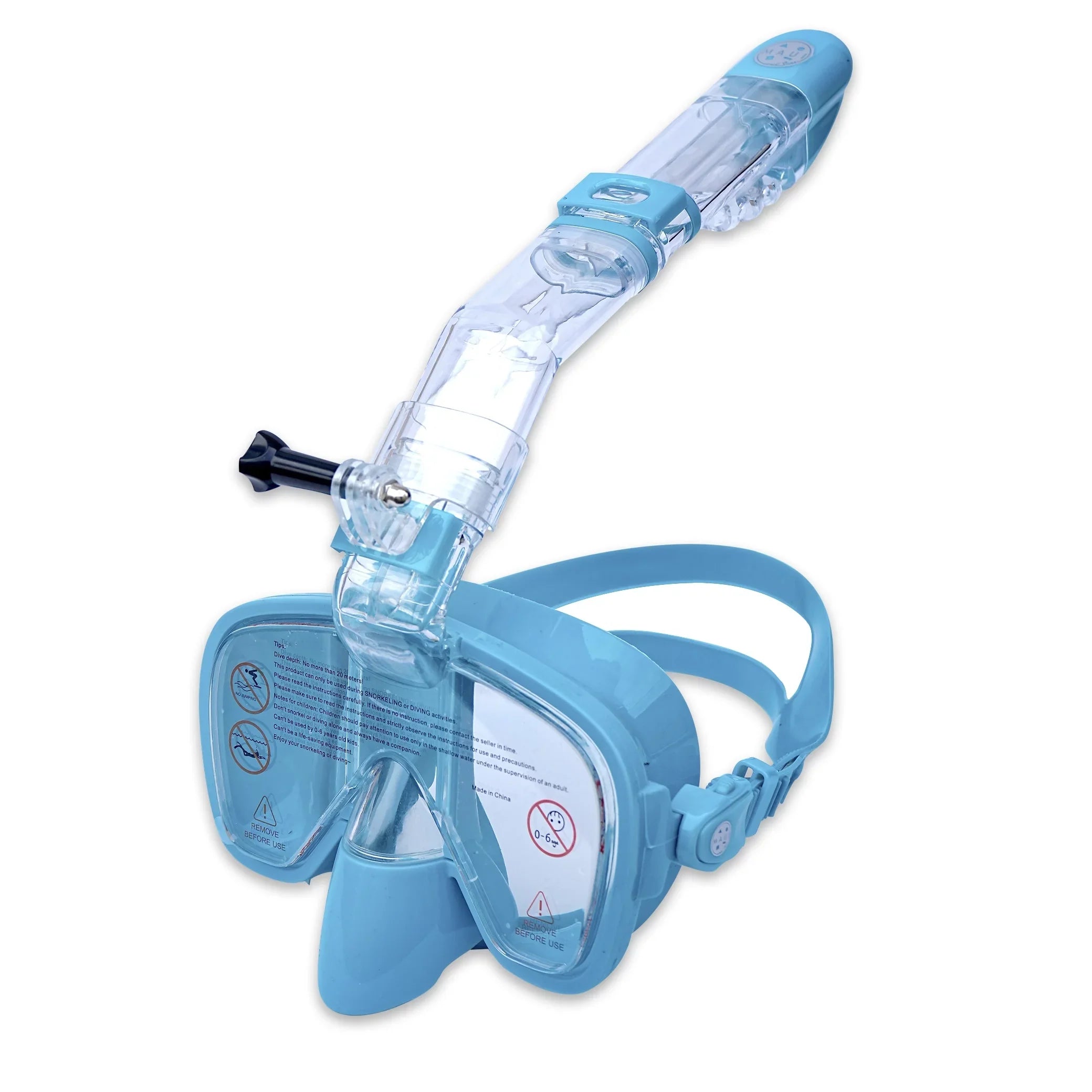 Maui and Sizeons Hi Half Sizenorkel Mask Blue