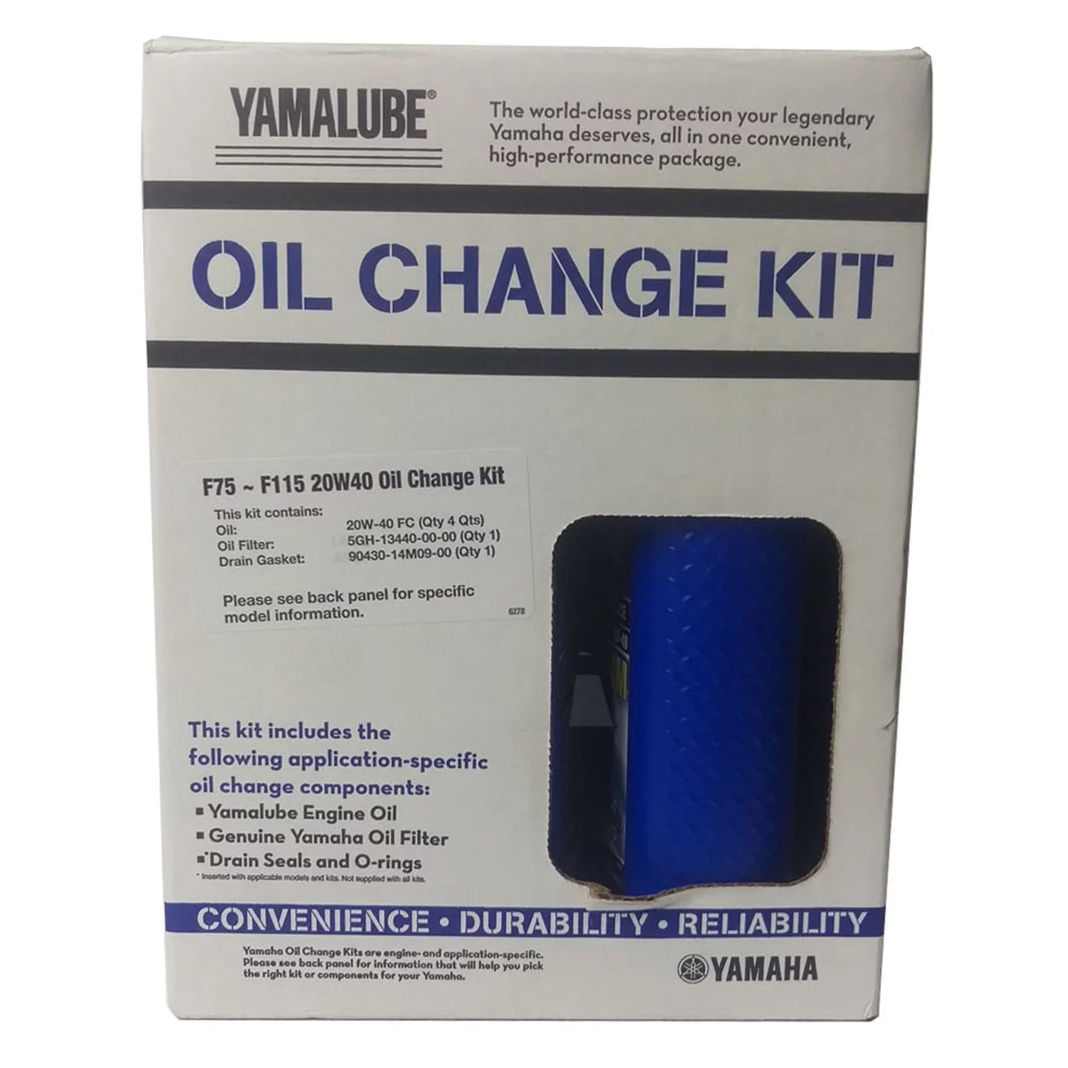 Yamaha Outboard New OEM Oil Change,Filter Sizeervice Kit F75-F115, LUB-MRNMD-KT-21