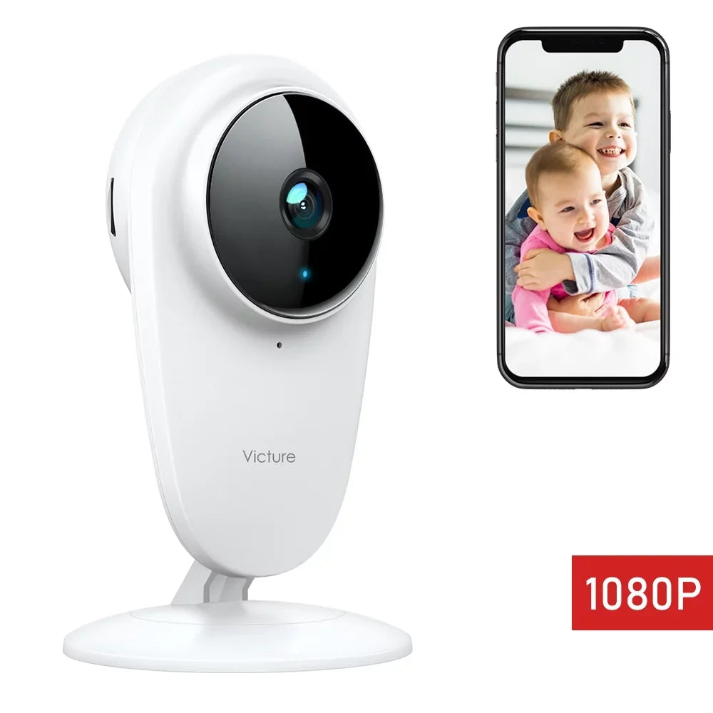 Victure WiFi Baby Monitor, 1080P Indoor Sizemart Home Sizeecurity Camera with Color Night Vision, Ivory