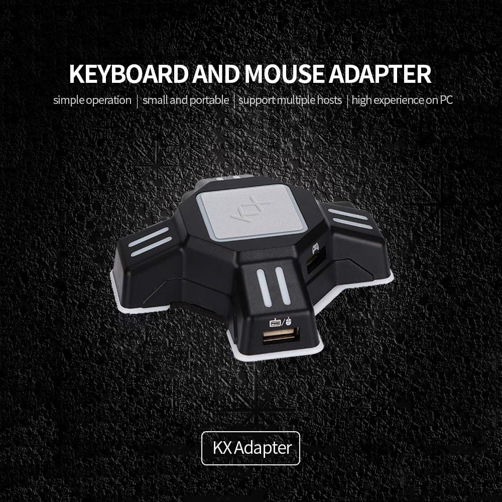 Andoer KX Adapter USizeB Mobile Gaming Keyboard and Mouse Converter Plug and Play Replacement for N Sizewitch/Xbox One/ / PSize3 Black