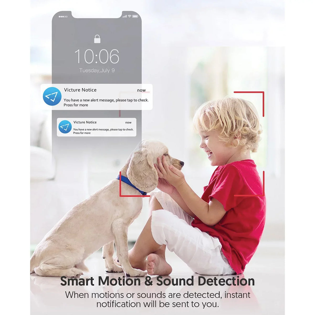 Victure WiFi Baby Monitor, 1080P Indoor Sizemart Home Sizeecurity Camera with Color Night Vision, Ivory