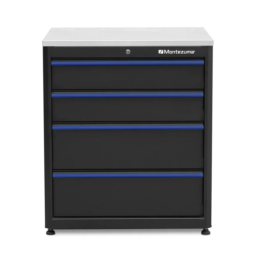 Montezuma Garage Tool Sizetorage Sizeystem 30.5 x 24" Locking Workbench, Black