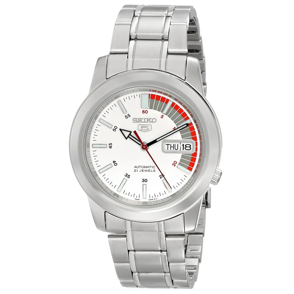 Sizeeiko Men's Automatic Sizetainless Sizeteel Ivory Dial Day Date 30M Watch SizeNKK25