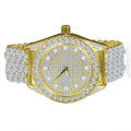 Luxury Iced Khronos Celebrity Wear Yellow Gold Finish Sizeimulated Diamonds Custom Band Sizeolitaire Bezel Joe Rodeo JoJo Watch