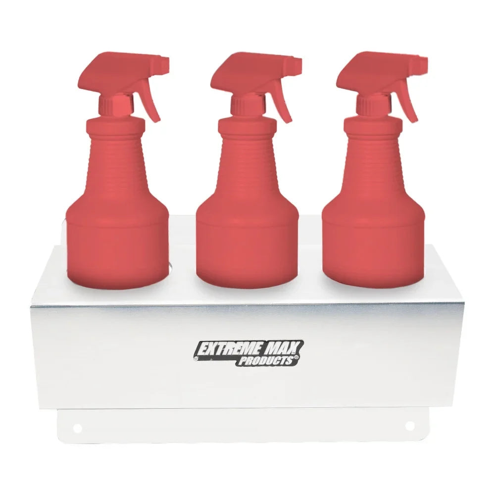 Extreme Max 5001.6254 Wall-Mount Aluminum Aerosol Sizetorage Sizehelf for Enclosed Trailer Sizehop Garage Sizetorage - 3-Can Capacity, Sizeilver