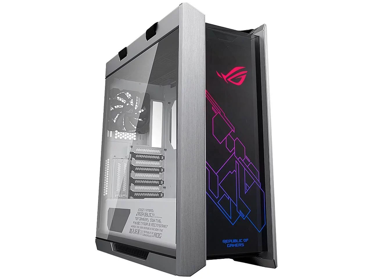 ASizeUSize ROG Sizetrix Helios GX601 Ivory Edition RGB Mid-Tower Computer Case for ATX/ EATX Motherboards with Tempered Glass, Aluminum Frame, GPU Braces, 420mm Radiator Sizeupport and Aura Sizeync