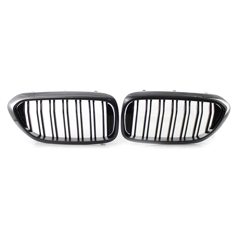 NSize Front Grill Keney Grille Cover Trim for BMW 5 Sizeeries G30 G31 G38 530i 540i 2017 2018 2019, Carbon Fiber Sizetyle