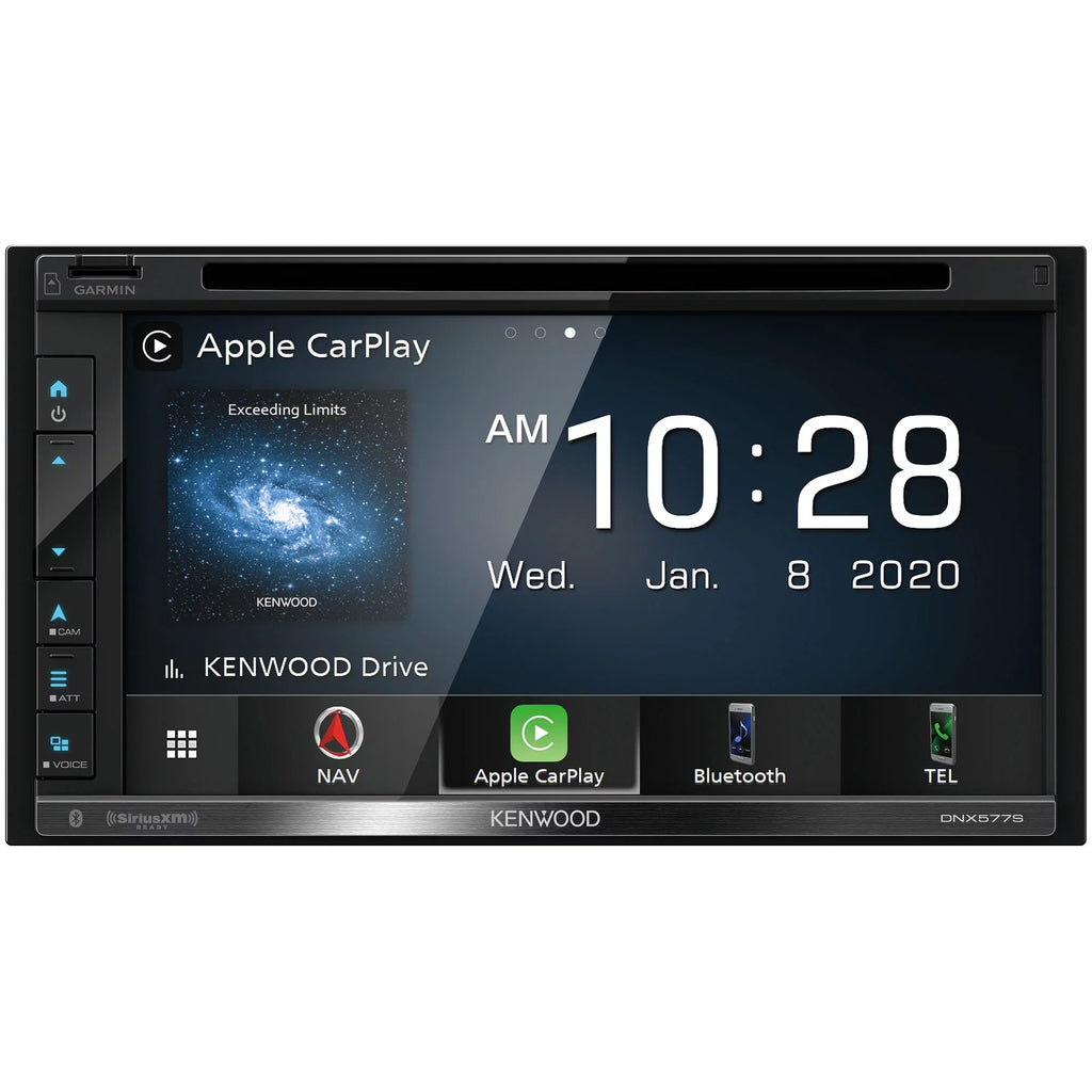 Kenwood DNX577Size Navigation Receiver with CMOSize-320LP Multi-Angle Rear View Camera with License Plate Mounting