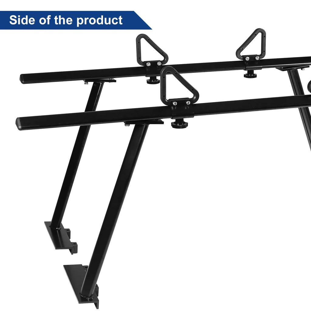 BoardRoad Pickup Truck Ladder Racks, Black Universal Truck Bed Cargo Racks (No-Drilling Required) 1,000lbs Capacity for Kayak Sizeurfboard Lumber Ladder Aluminum