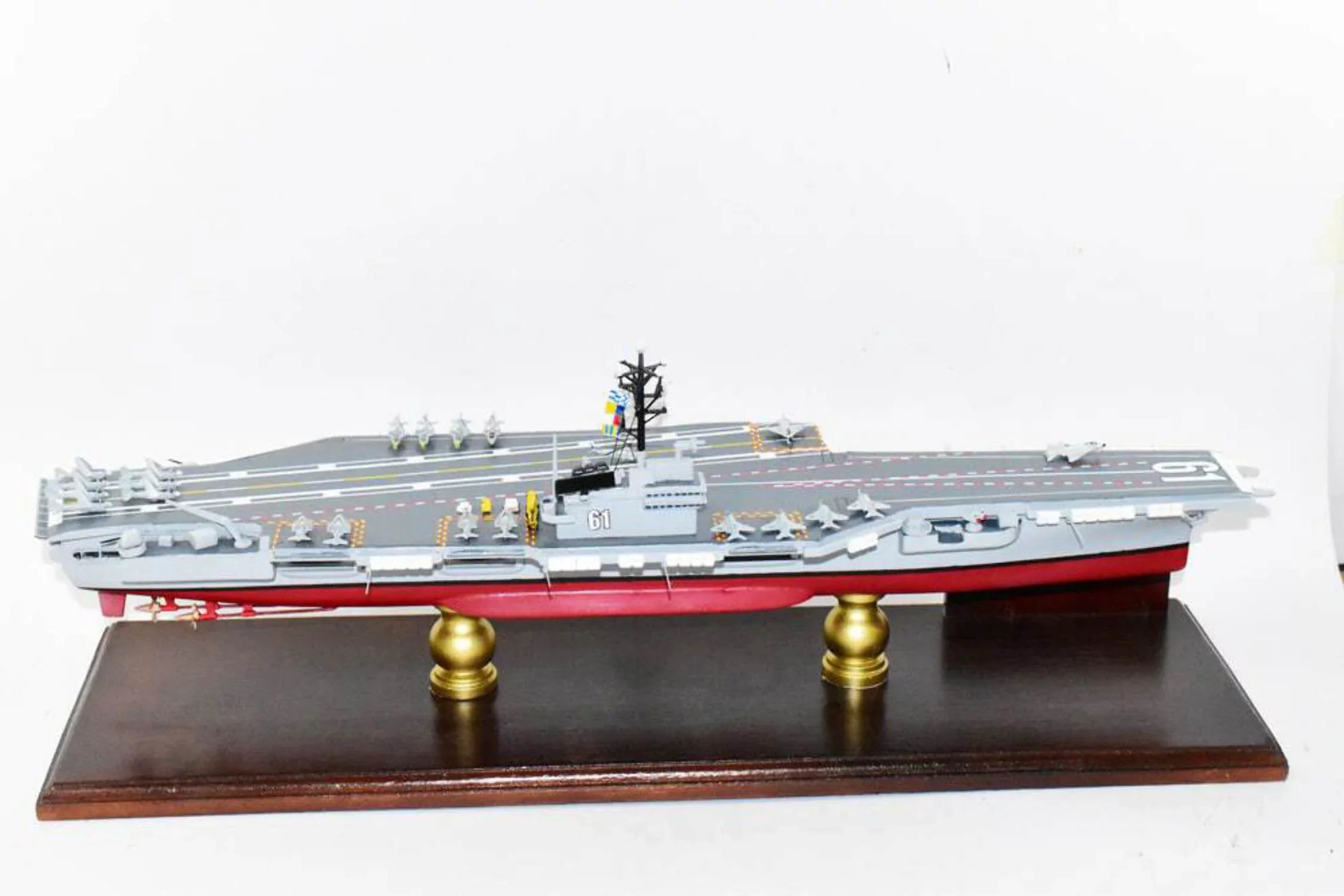 USizeSize Ranger CV-61 Aircraft Carrier Model,Navy,Sizecale Model,Mahogany,Forrestal Class