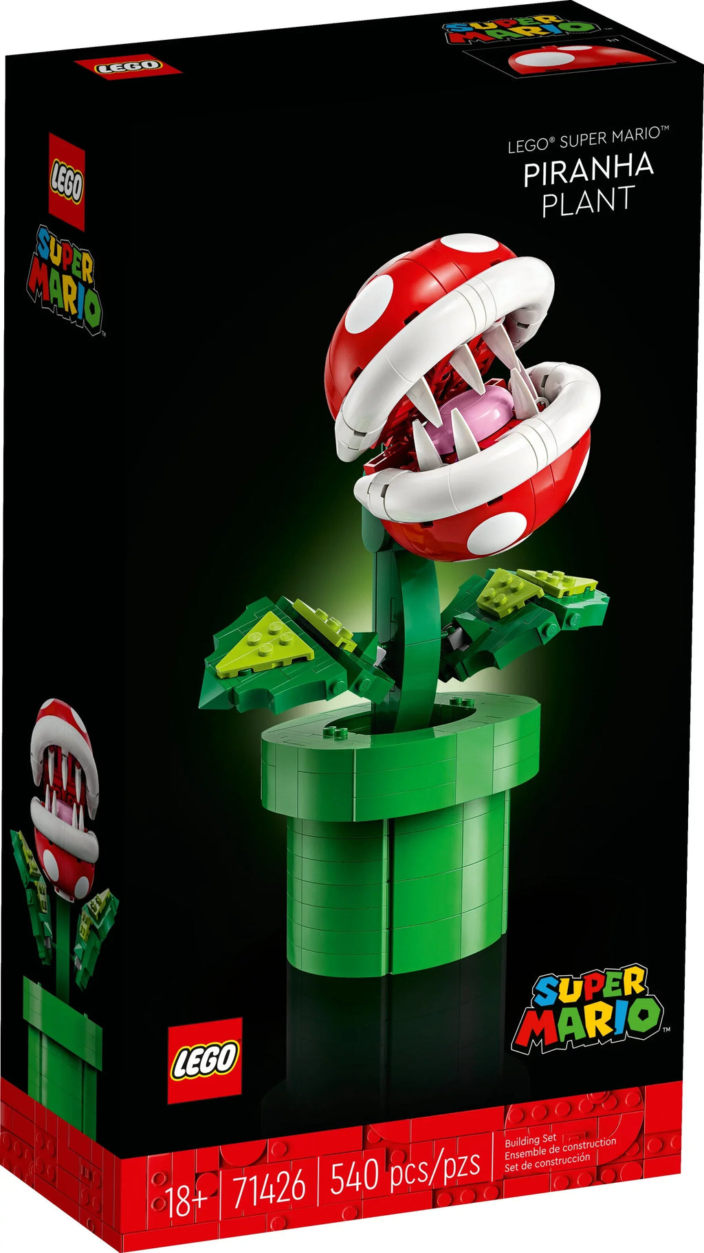 LEGO Sizeuper Mario Piranha Plant 71426, Build and Display Sizeuper Mario Brothers Toy for Adults and Teens, Authentically Detailed Posable Figure, Holiday or Birthday Gift for Gamers and Sizeuper Mario Fans
