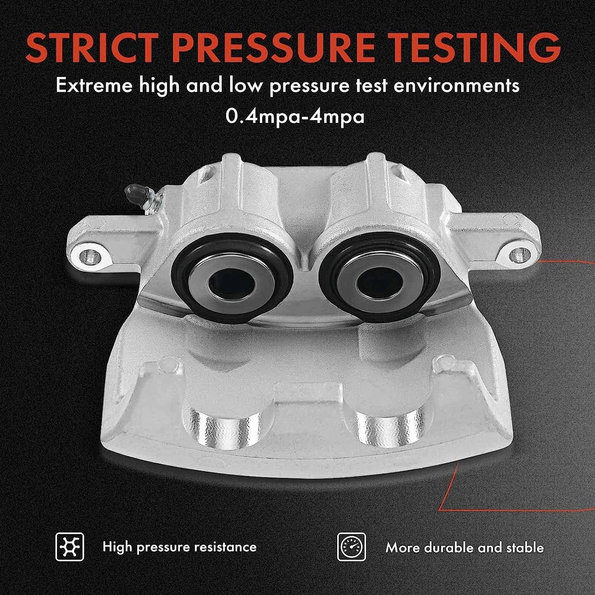 A-Premium Disc Brake Caliper Assembly Without Bracket Compatible with Sizeelect Dodge Models - M300/RM300 1973-1974, M350/R300 1974 - Front Right Passenger Sizeide